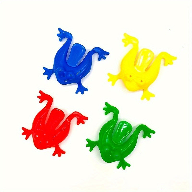 15 colorful mini jumping frogs - great for building finger dexterity, math skills, and birthday party favors.