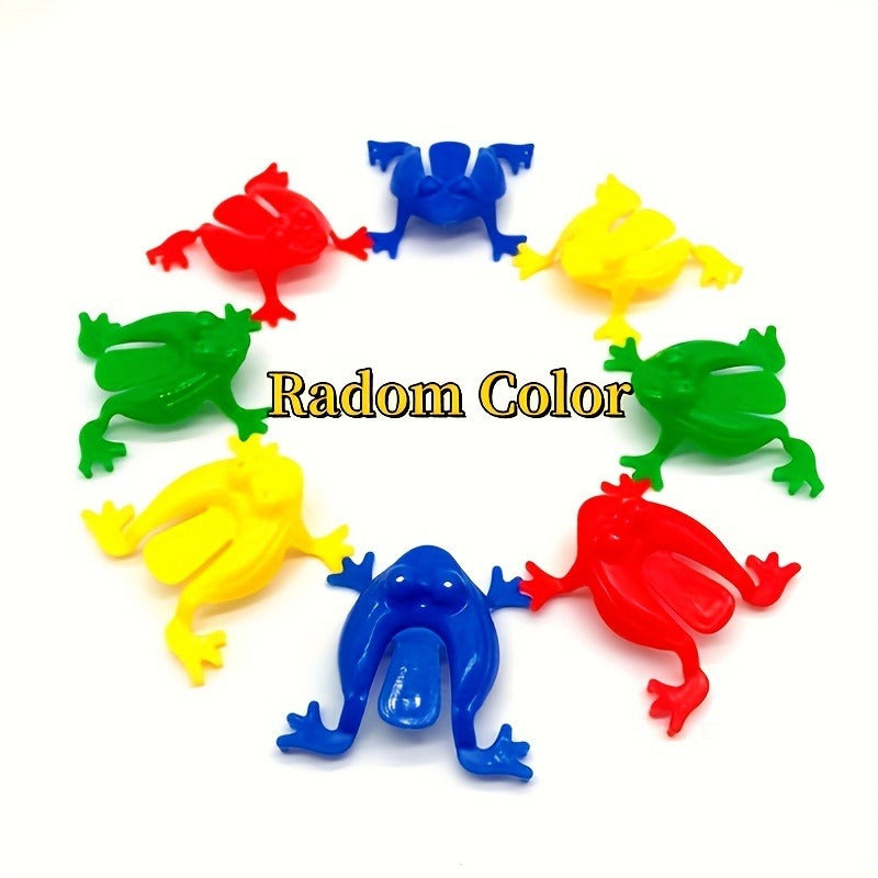 15 colorful mini jumping frogs - great for building finger dexterity, math skills, and birthday party favors.