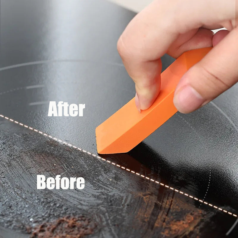 Premium Miracle Lime Scale & Rust Vanisher: The Ultimate Rubber Eraser for Effortless Cleaning in the Bathroom and Kitchen, Safe for Glass and Pot Scales