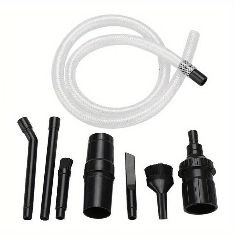 Small Mini Vacuum Cleaner Attachment Set with 8 pieces - Perfect for Cars and Homes. This versatile cleaning kit is great for reaching difficult areas, such as keyboards, vents, electronics, and for precision cleaning. Compatible with 28mm/32mm Vacuums