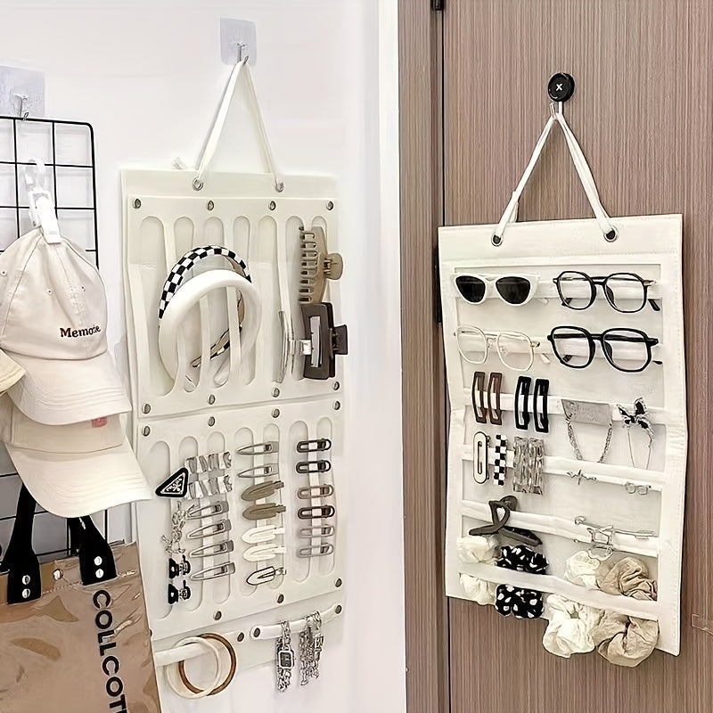 Sophisticated Hair Clip Holder – Versatile Hanging Display, Ideal for Ages 14 and Above, Crafted from Soft Polyester Material