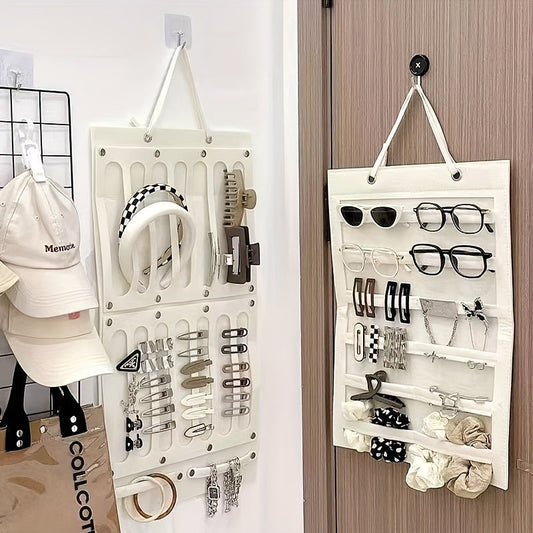 Sophisticated Hair Clip Holder – Versatile Hanging Display, Ideal for Ages 14 and Above, Crafted from Soft Polyester Material