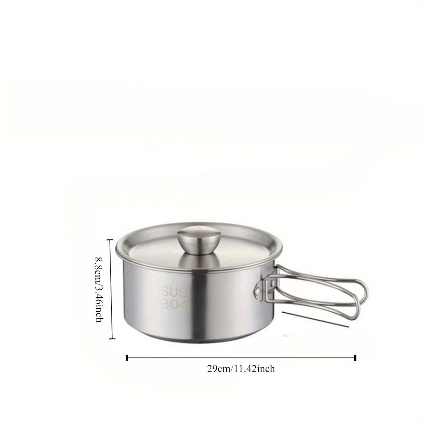 Portable Stainless Steel Camping Cookware Set - Versatile Outdoor Cooking Kit Includes Hanging Pots and Utensils