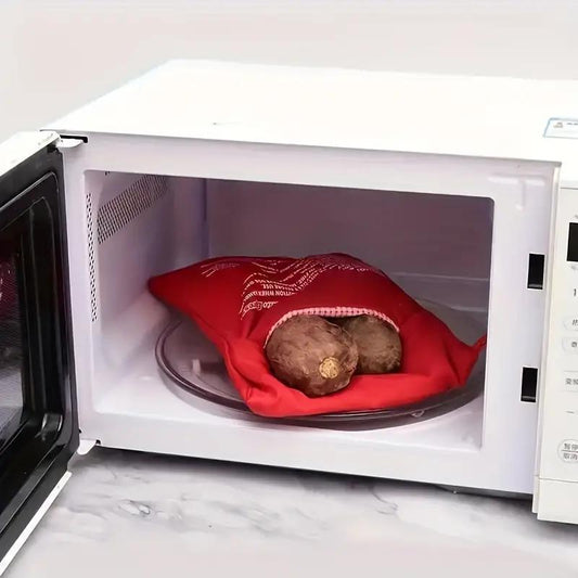 Convenient Microwave Potato Cooker Bag - A Safe, Healthy, and Durable Kitchen Tool for Delicious Baked Potatoes - An Essential Baking Accessory for Busy Cooks