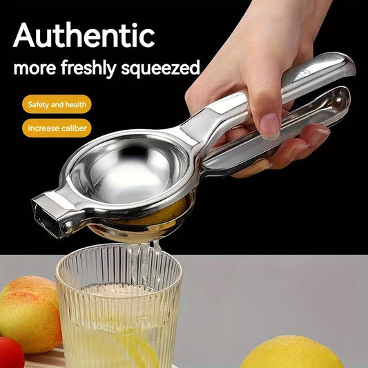 Essential Kitchen Gadget - Stainless Steel Manual Citrus Juicer for Fresh Lemon & Orange Juice, Hand Press Squeezer