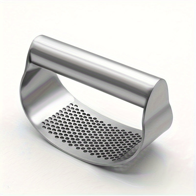 Durable Stainless Steel Garlic Press with Easy-Clean Rocker Design - Great for Mashing & Chopping, a Must-Have Kitchen Tool for Cooking Lovers