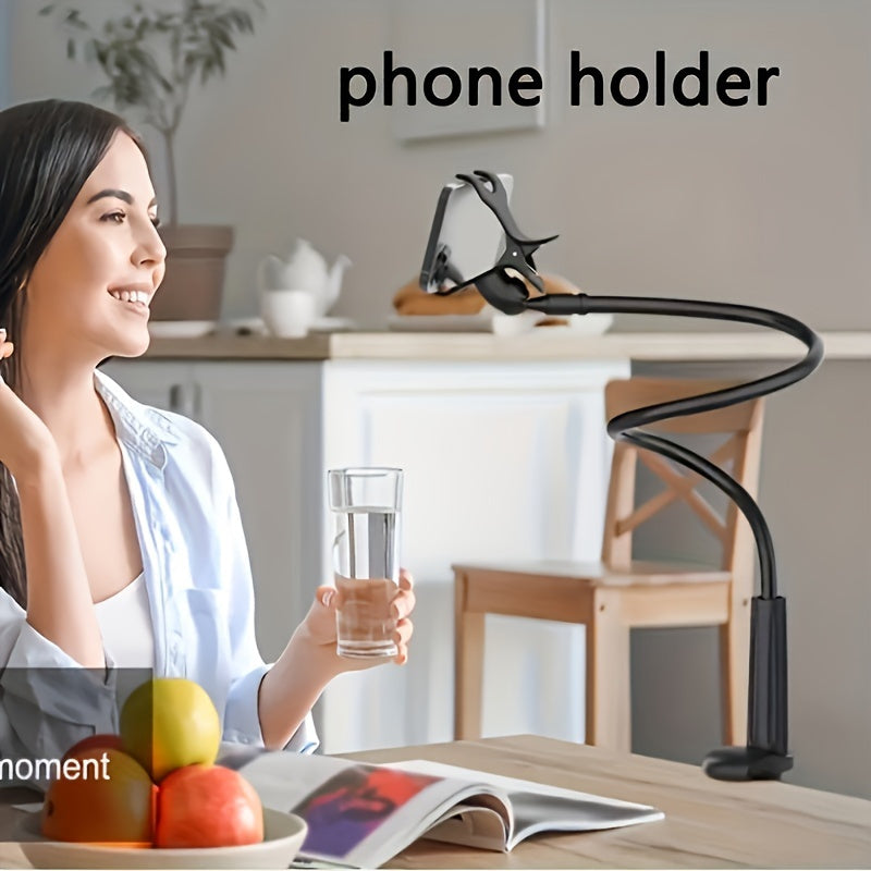 Versatile mobile phone holder ideal for bedside and desktop use, perfect for live streaming and video calls.