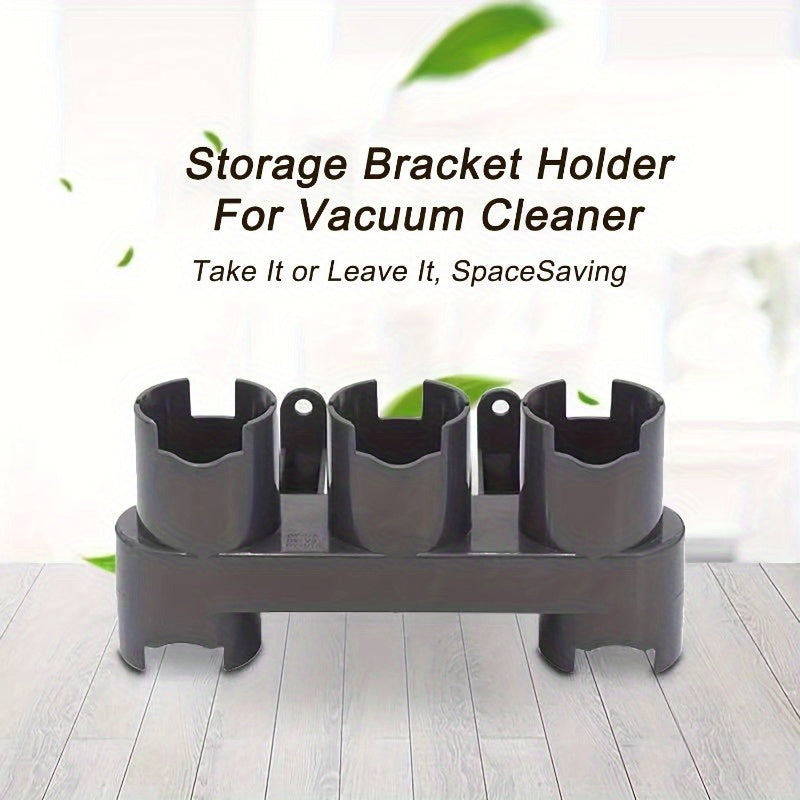 Storage bracket holder for Dyson V7 V8 V10 V11 V15 vacuum cleaner accessories, suitable for tool nozzles. Made of plastic material, this floor attachment organizer is designed to keep your vacuum cleaner accessories in place and easily accessible.