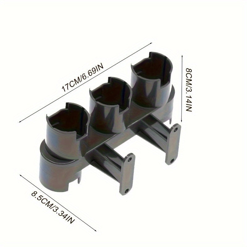 Storage bracket holder for Dyson V7 V8 V10 V11 V15 vacuum cleaner accessories, suitable for tool nozzles. Made of plastic material, this floor attachment organizer is designed to keep your vacuum cleaner accessories in place and easily accessible.