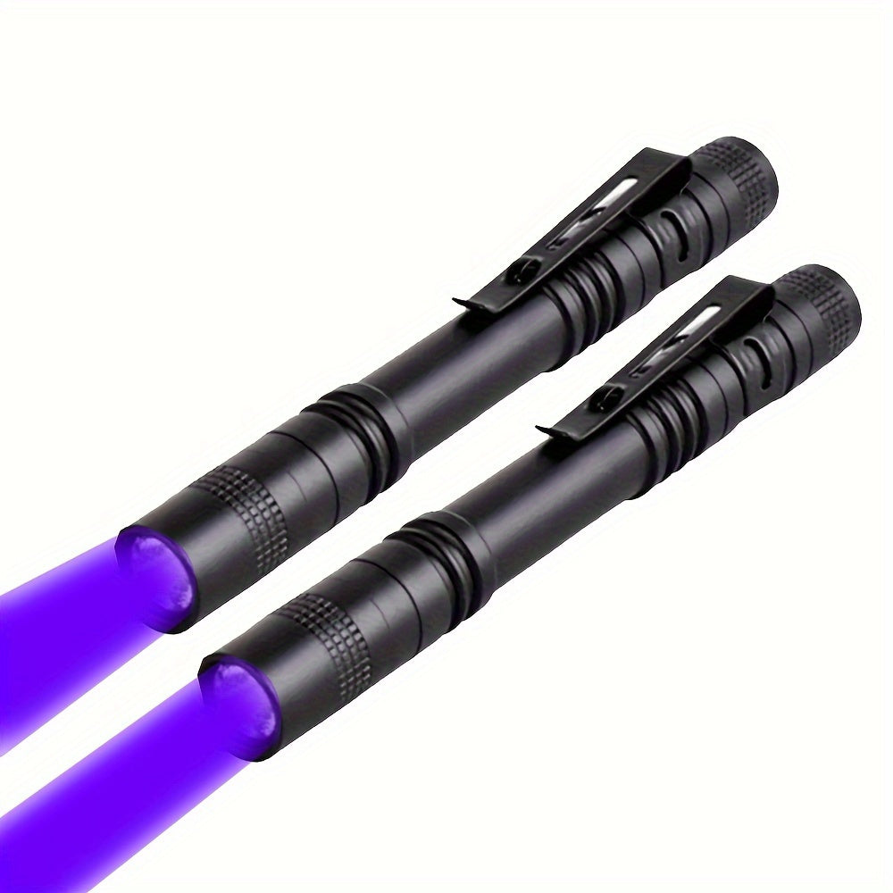 395nm UV flashlight with LED Ultraviolet black light pen for various uses such as invisible ink detection, money and scorpion detection, leak and pet urine inspection. Portable handheld