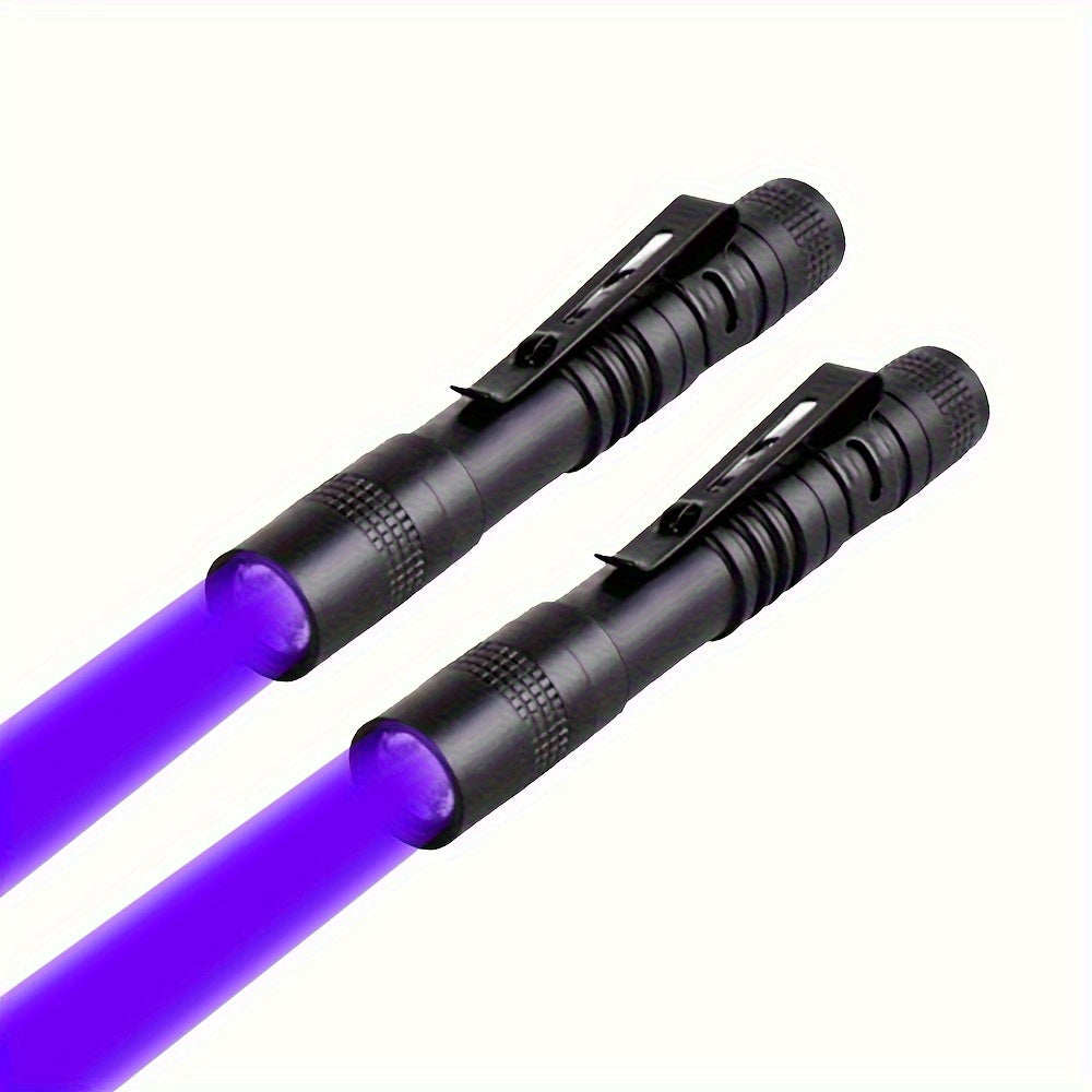 395nm UV flashlight with LED Ultraviolet black light pen for various uses such as invisible ink detection, money and scorpion detection, leak and pet urine inspection. Portable handheld