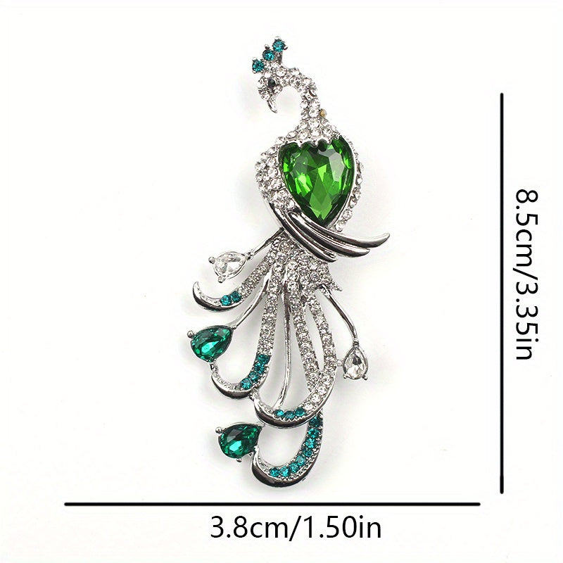 Stylish Rhinestone Brooch Pin Adds Elegance to Women's Outfits, Delicate Decorative Accessory