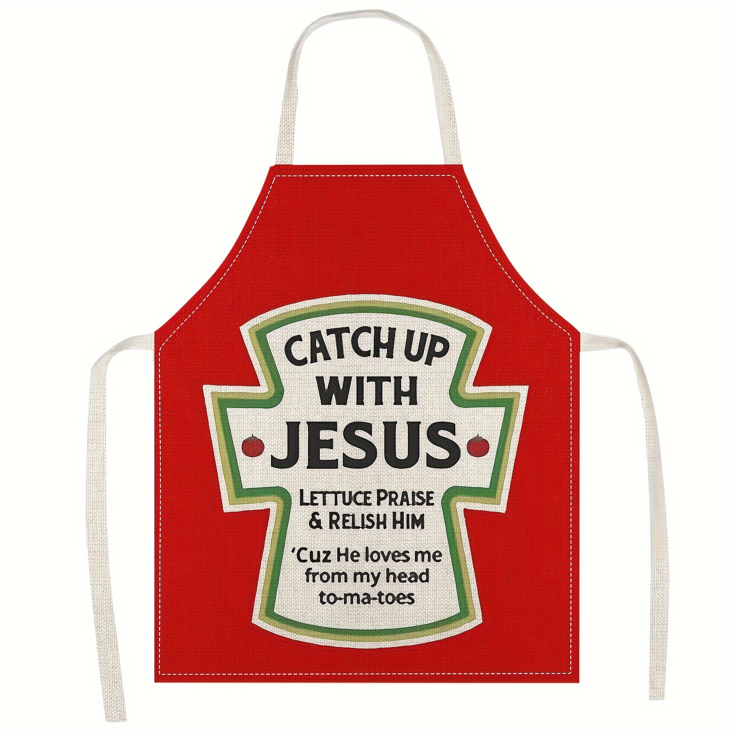 Novelty Christmas apron for cooking and BBQ, 54.99×68.0 cm, festive kitchenwear