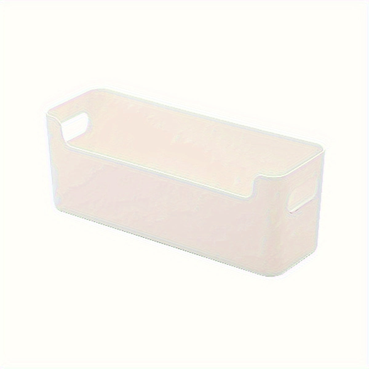 Space-saving white PP wall-mounted kitchen cabinet door organizer with hooks for cling film and preservation bags, made of durable PP material.