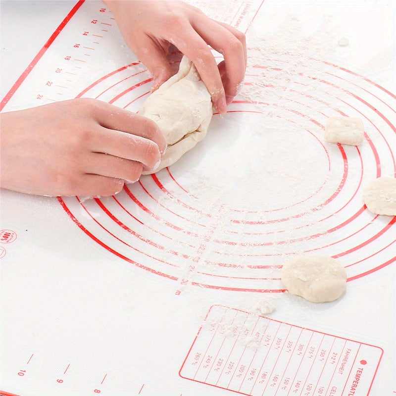 Silicone Baking Mat, 76.2x101.6cm, Non-Stick, Food Grade, Reusable Pastry Mat with Measurements, Dough Kneading Pad, Ideal for Baking Pizza & Pastries, Safe for Food Contact, Essential Kitchen Tool for Bakeware