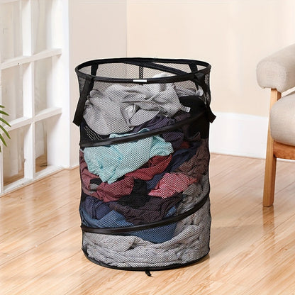 [Top Pick] An innovative pop-up laundry basket with a large capacity, collapsible design, convenient portability, and breathable mesh material is ideal for keeping your dirty laundry organized.