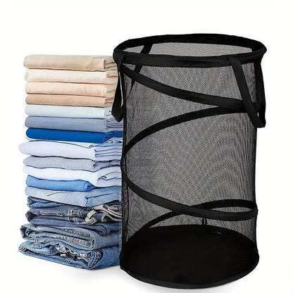 [Top Pick] An innovative pop-up laundry basket with a large capacity, collapsible design, convenient portability, and breathable mesh material is ideal for keeping your dirty laundry organized.