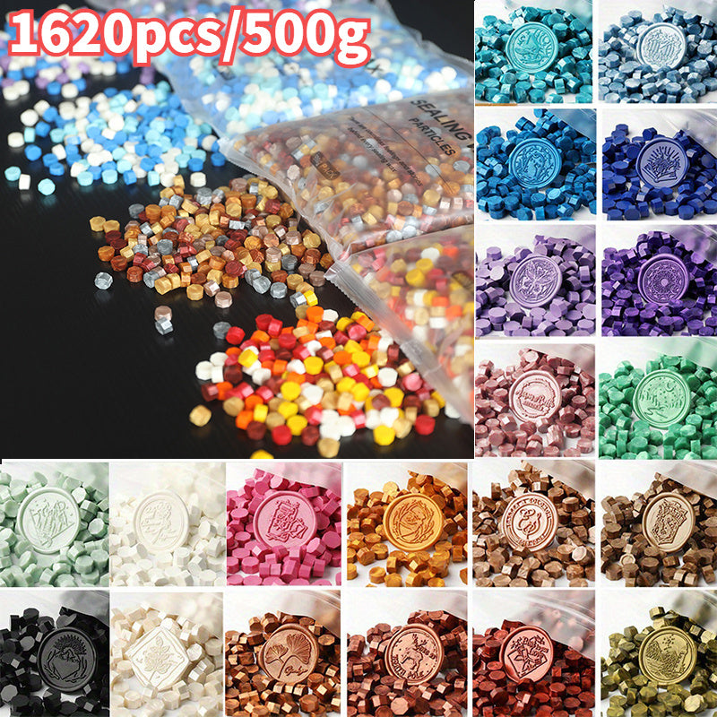 1620pcs/500g Octagonal wax particles for envelope special mud DIY gift box sealing wax retro bulk sealing wax particle