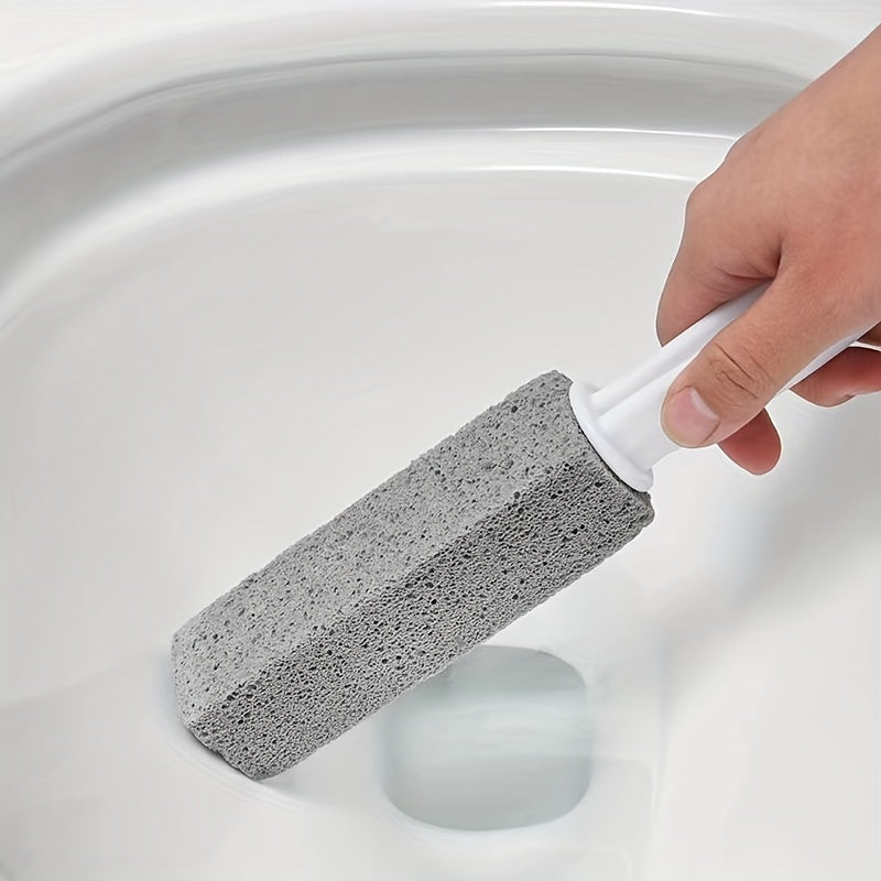 Pumice Stone Scrubber: Easily removes limescale, hard water stains, calcium buildup, iron, and rust. Ideal for toilet, tile, bath, and kitchen cleaning. Non-toxic and odor-free.