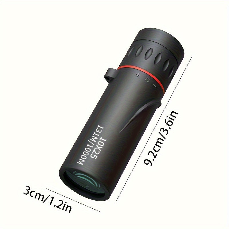 10x25 Real HD Long Range Adult Monocular Telescope, Durable Hiking Equipment, Perfect Birthday Gift for Outdoor Adventurers.