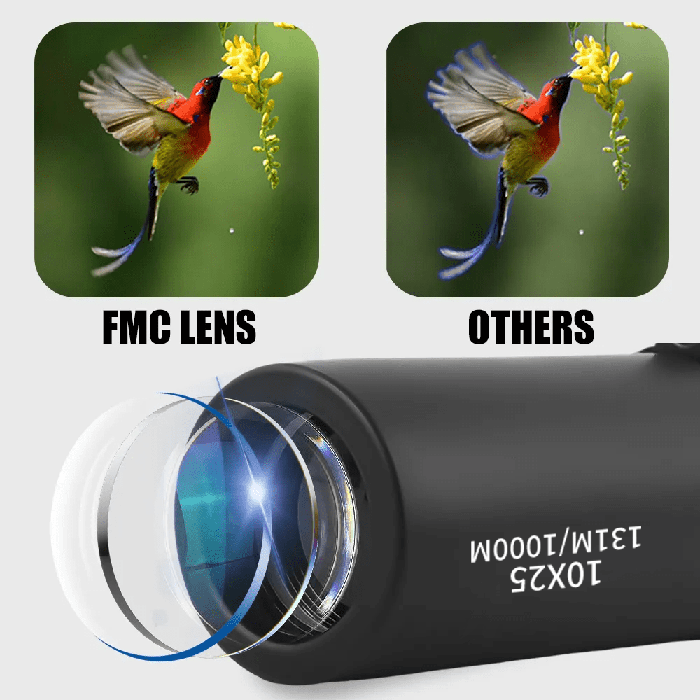 10x25 Real HD Long Range Adult Monocular Telescope, Durable Hiking Equipment, Perfect Birthday Gift for Outdoor Adventurers.