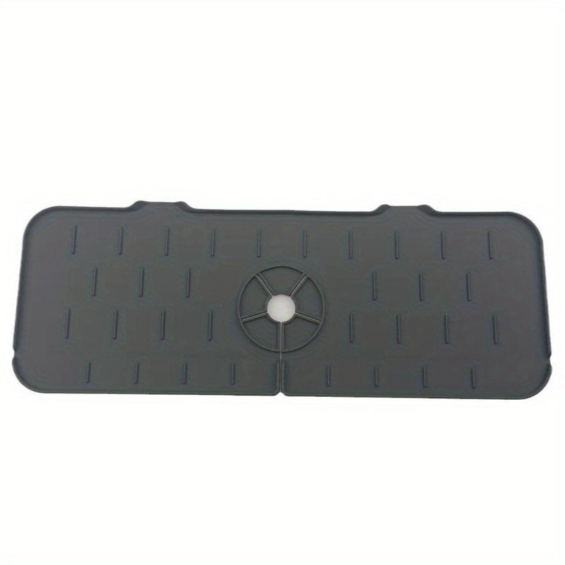 Tilted Design Silicone Drip Tray with Splash Guard - Waterproof for Kitchen and Bathroom Countertops