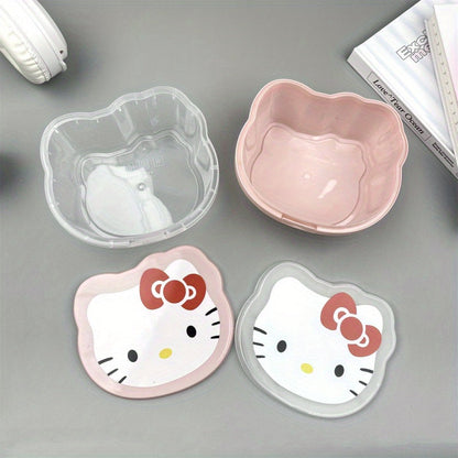 Set of 5 Sanrio Bento Boxes featuring Hello Kitty and Friends; Leakproof containers with lids for snacks, fruits, and on-the-go lunches