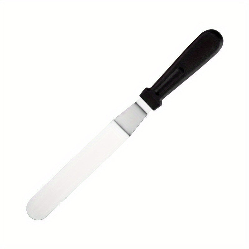 Stainless Steel Palette Knife with Angled Blade, Professional 32cm Icing Spatula for Cake Decoration, Lightweight Plastic Handle Perfect for Baking and Pastry in the Kitchen