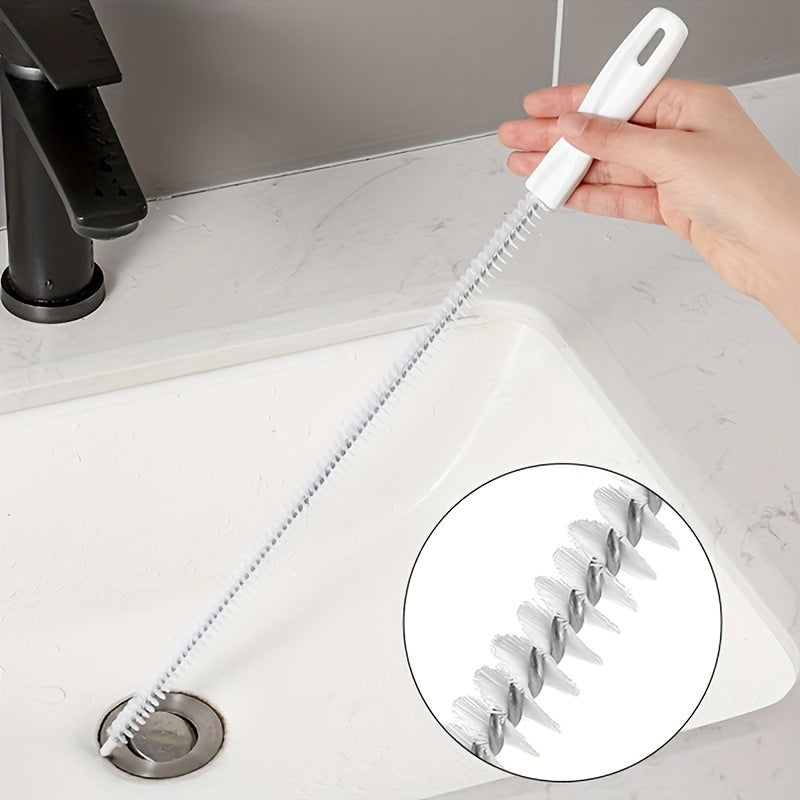 1pc Drain Cleaning Brush for removing hair clogs in household sinks.