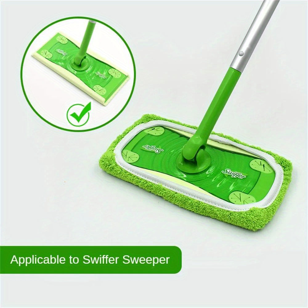 4 pieces of washable microfiber mop pads that are durable and easy to attach. These reusable pads are perfect for efficient wet or dry floor cleaning. They are essential household supplies for keeping your floors sparkling clean. Ideal for use with floor