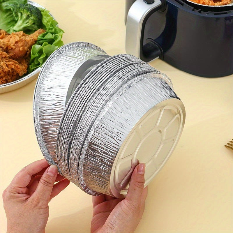 10/20/30 Pack of Disposable Round Aluminum Foil Pans with Dome Lids - 7-Inch Tin Foil Containers for Roasting, Meal Prep, To-Go, Oven & Barbecue - Perfect for Any Occasion!