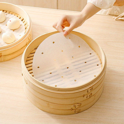 Silicone Steamer Liner for Steaming Dumplings, Buns, and Breads - 25cm/9.84inch - Safe for Food Use