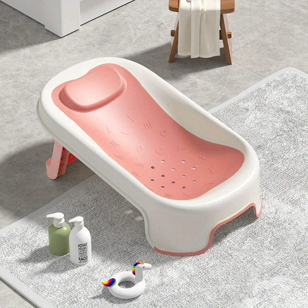 Youngsters Foldable Bath Support provides a comfortable reclining bath mat for children, an essential home bathing accessory.