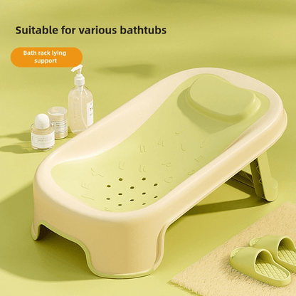 Youngsters Foldable Bath Support provides a comfortable reclining bath mat for children, an essential home bathing accessory.