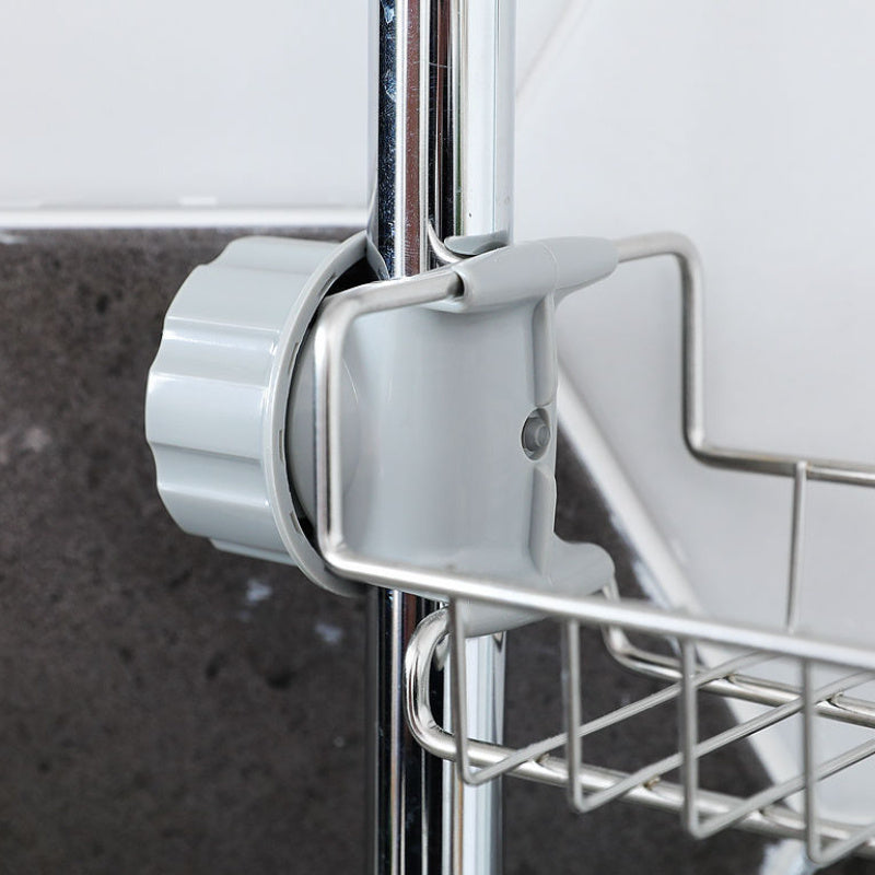 Stainless Steel Faucet Caddy: Non-Electric Draining Organizer for Sponges and Cloths, Versatile Bathroom Accessory