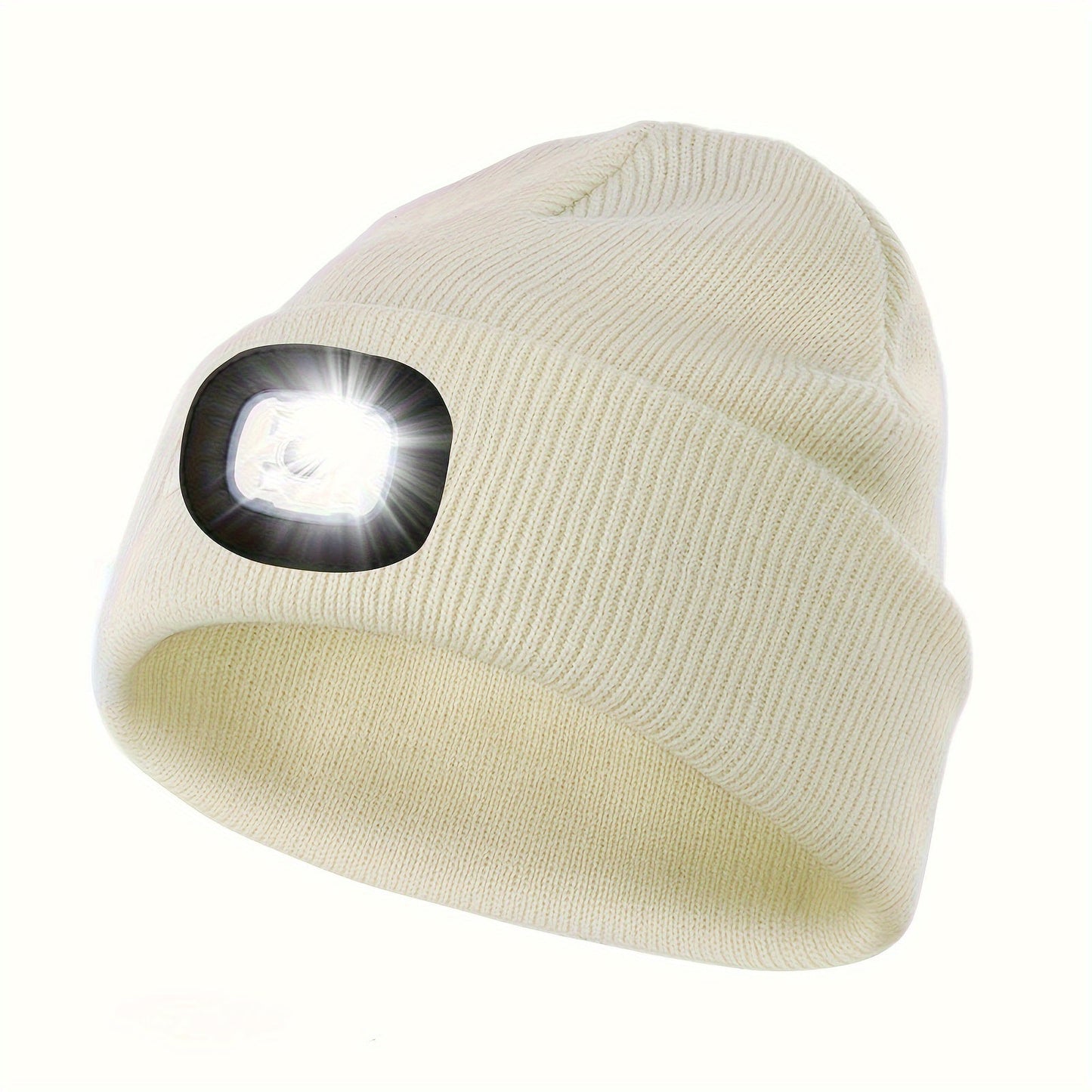 LED Light Beanie Hat for All Genders: Stay Hands-Free During Nighttime Adventures - Perfect for Walking, Fishing, Camping, and Hunting