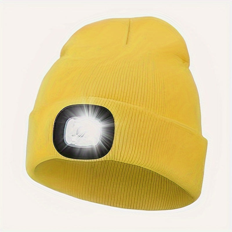 LED Light Beanie Hat for All Genders: Stay Hands-Free During Nighttime Adventures - Perfect for Walking, Fishing, Camping, and Hunting