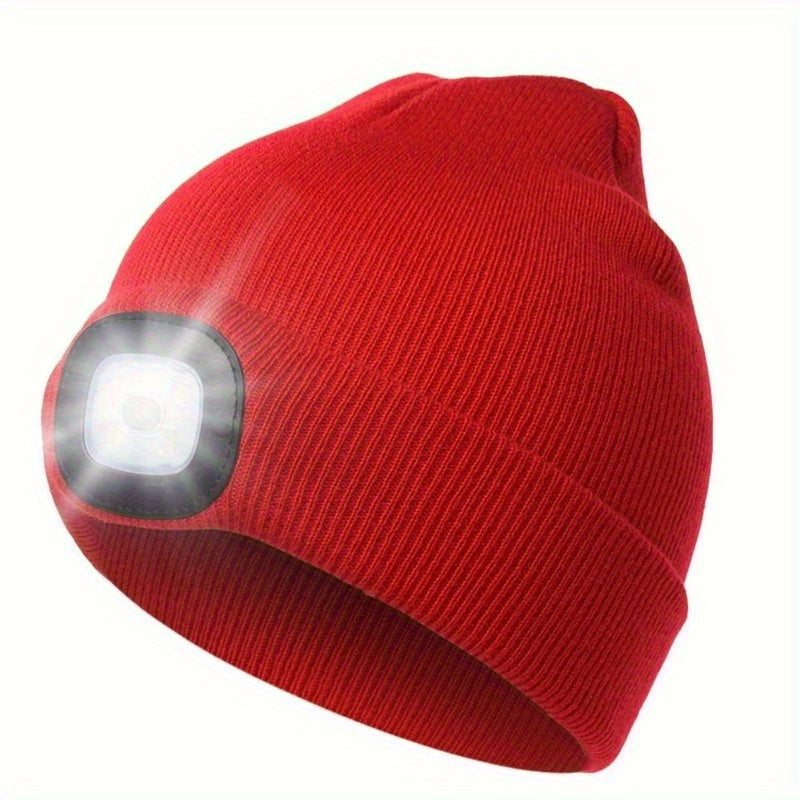 LED Light Beanie Hat for All Genders: Stay Hands-Free During Nighttime Adventures - Perfect for Walking, Fishing, Camping, and Hunting