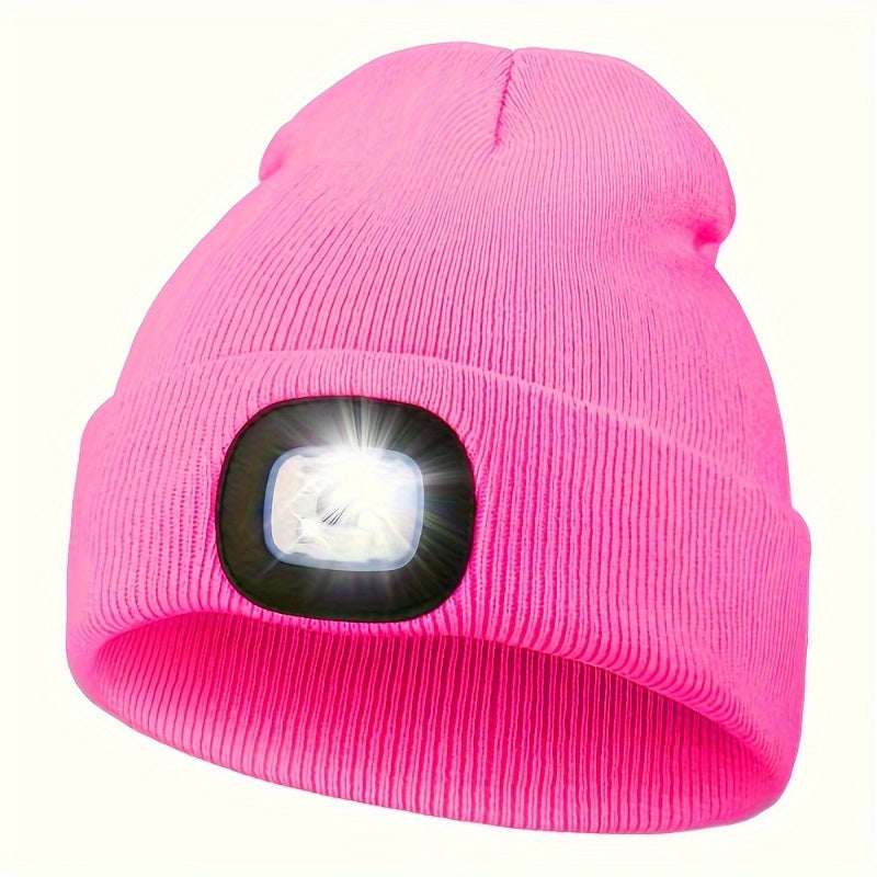 LED Light Beanie Hat for All Genders: Stay Hands-Free During Nighttime Adventures - Perfect for Walking, Fishing, Camping, and Hunting