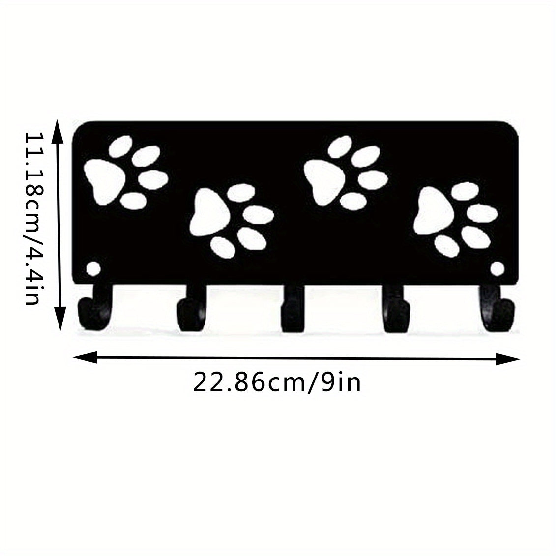 Zamonaviy metall kalit osgichlari mushuk va itning oyoq izlari dizayni bilan, palto va aksessuarlar uchun devorga o'rnatiladigan tashkilotchi, o'rnatish oson, joyni tejovchi uy bezaklari - 1 dona