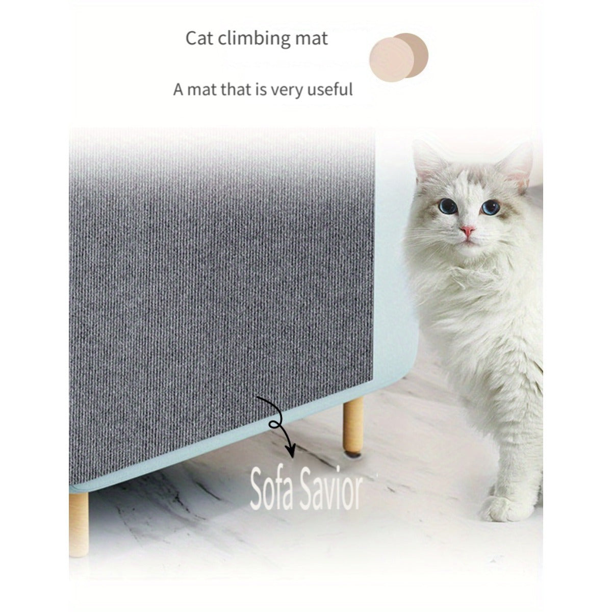 Polyester Scratch-Resistant Cat Scratching Pads for Climbing and Furniture Protection, Wall Mountable and Sofa Protector.