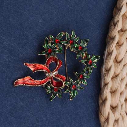 Christmas Atmosphere Ring Brooch, perfect for parties, travel, and everyday wear. Can also be used as clothing or bag accessory. Versatile, simple, and unique design.