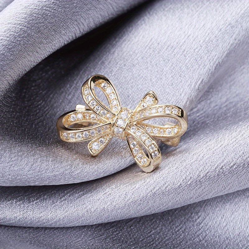 Stylish and Elegant Mini Bow Brooch for Women's V-neck Shirts with Small Pin Fastening - Clothing Accessory