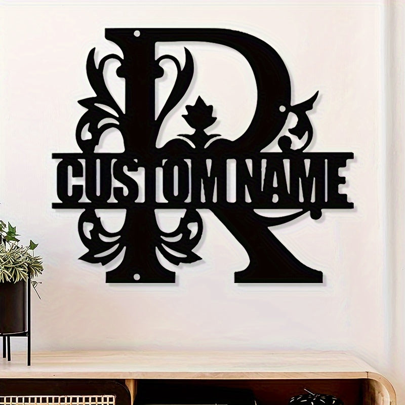 Personalized Metal Family Name Wall Decor with Customized Iron Split Letter Monogram Sign - Custom Name Welcome Sign for Home or Wedding Gift - Ideal for individuals aged 14 and above