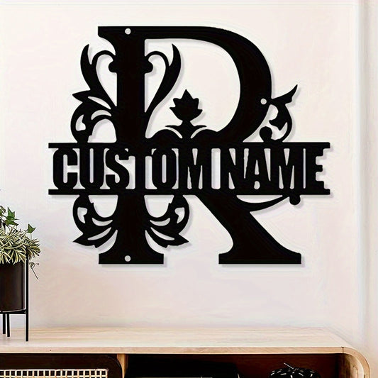 Personalized Metal Family Name Wall Decor with Customized Iron Split Letter Monogram Sign - Custom Name Welcome Sign for Home or Wedding Gift - Ideal for individuals aged 14 and above