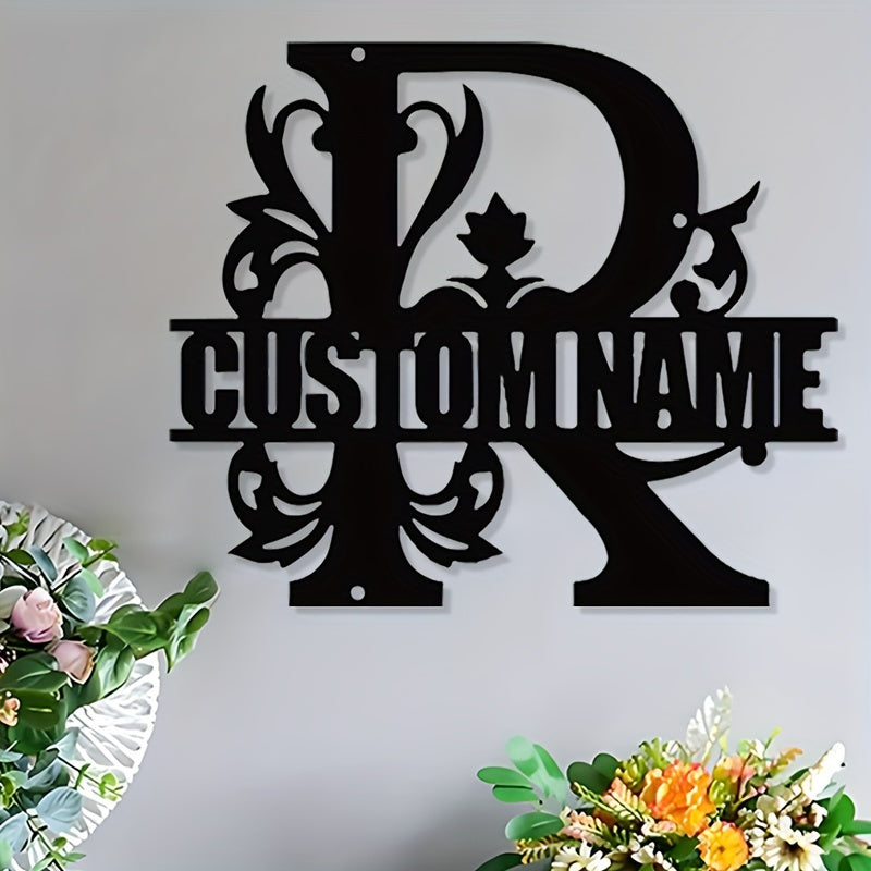 Personalized Metal Family Name Wall Decor with Customized Iron Split Letter Monogram Sign - Custom Name Welcome Sign for Home or Wedding Gift - Ideal for individuals aged 14 and above