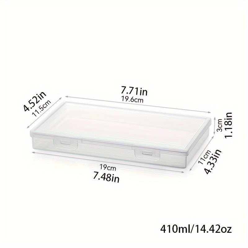 Essential Kitchen Organization: Transparent Rectangle Plastic Box with Flip-Top for Large Capacity Butter, Cheese, Fruits, and Vegetables Storage - Freezer Safe