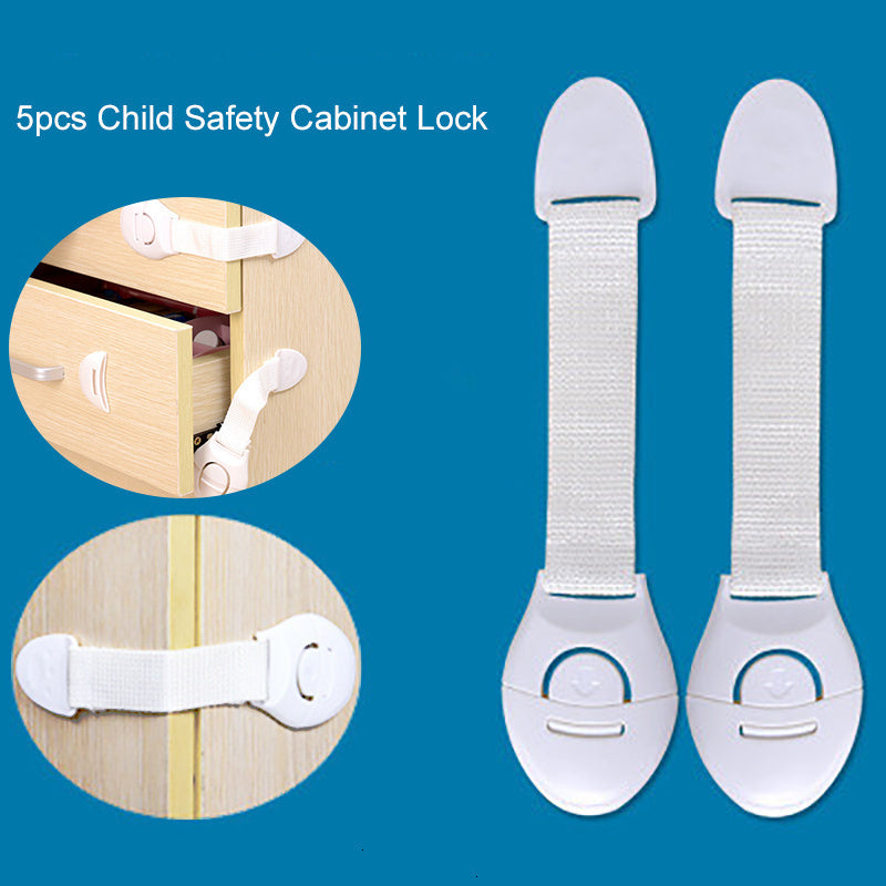 5 to 10 pieces of Extended Multifunctional Safety Locks, including Drawer Locks, Refrigerator Locks, and Safety Window Door Locks