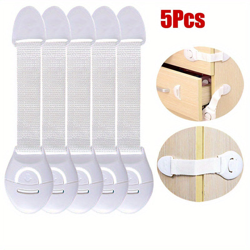 5 to 10 pieces of Extended Multifunctional Safety Locks, including Drawer Locks, Refrigerator Locks, and Safety Window Door Locks