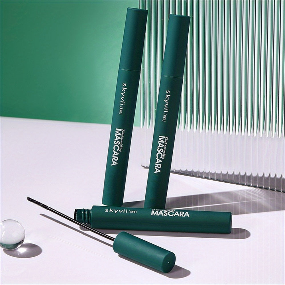 Waterproof black 4D mascara for extra long, volumized lashes that are long-lasting, natural, smudge-proof, and easy to apply with plant squalane for added charm.